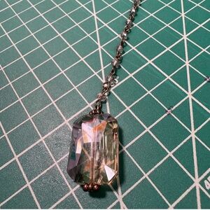 Faceted Crystal Pendant Necklace